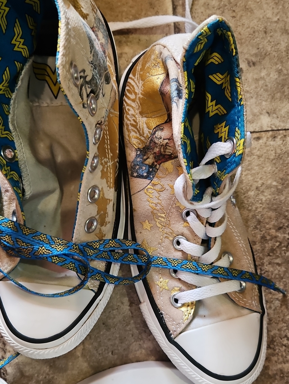 Converse Metallic Gold Wonder Woman High-Top Sneakers
